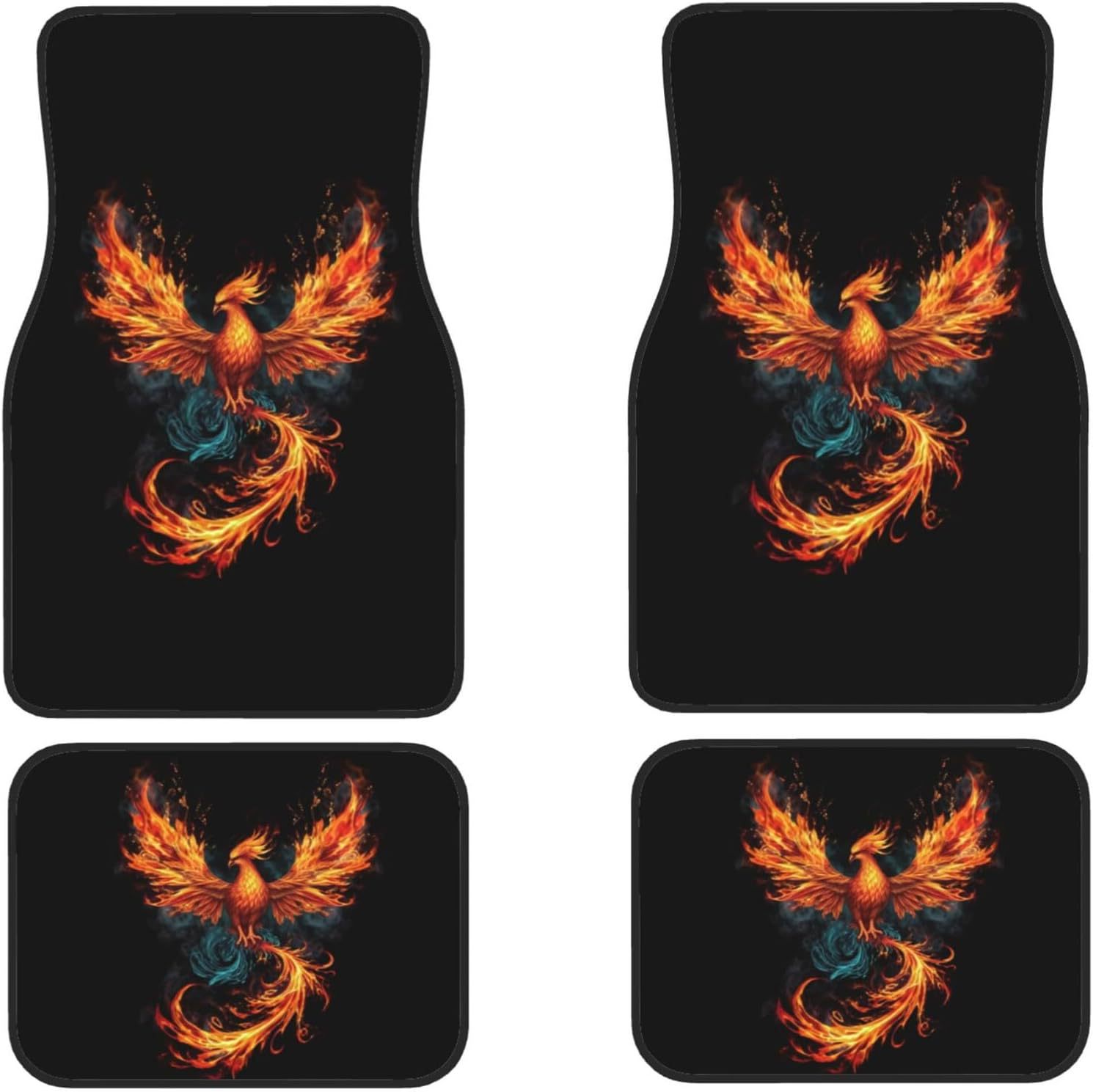 Cross-Border Temu Hot-Selling Butterfly Car Floor Mats, Four-Piece Set for All Seasons, Dirt-Resistant, Wear-Resistant, Anti-Scratch Mats