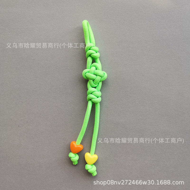 原创多巴胺中国风箱包挂件miu系挂绳钥匙扣手机书包挂饰手工编绳|undefined
