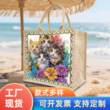 新款 钻石画手提袋收纳购物袋可换底板手工制作DIY点钻钻石画包包