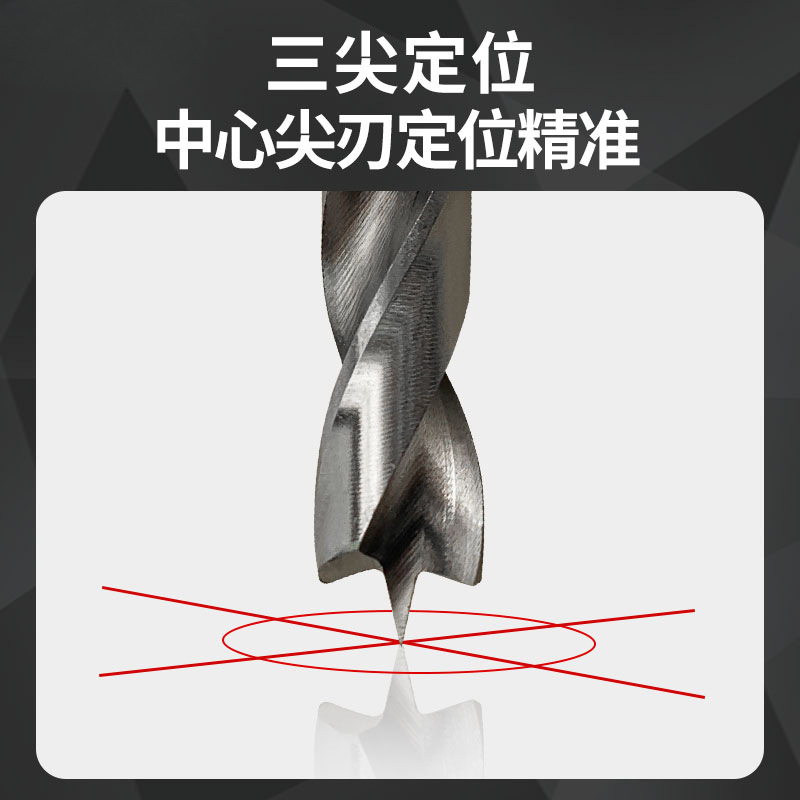 Hoja de perforación de madera de tres puntas de perforación de perforación de carpintería Woiyi de mango redondo de perforación de rodilla de madera de madera centrada abertura