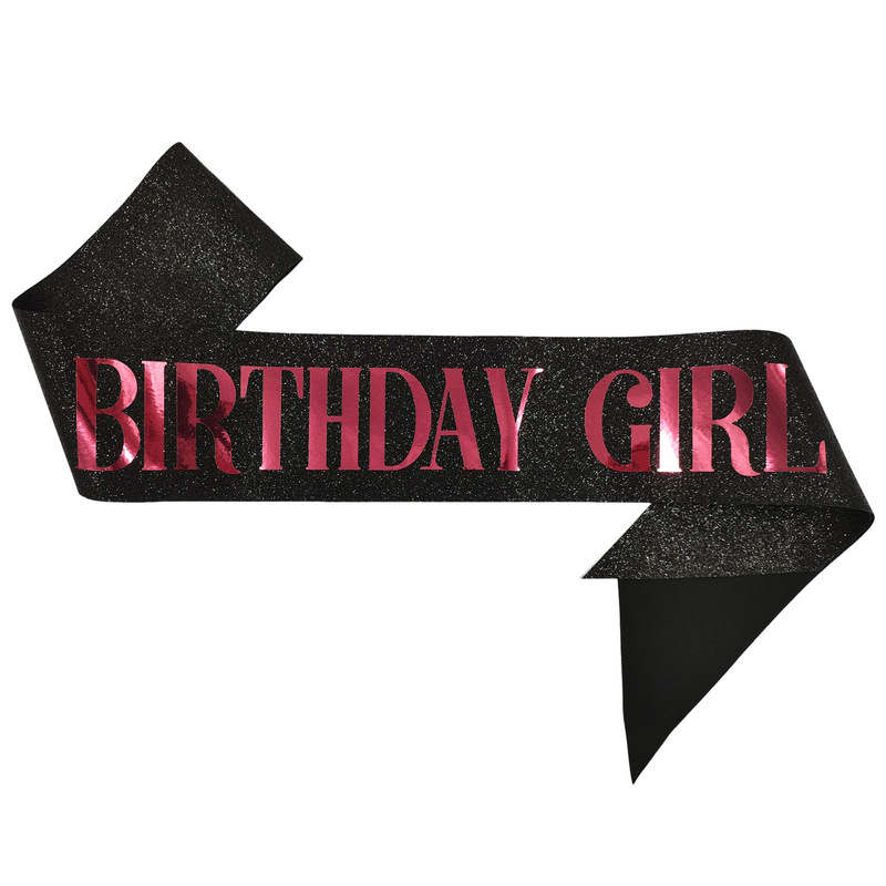 跨境生日派对国王女王派对肩带 birthday girl女孩礼仪带腰带绶带|undefined