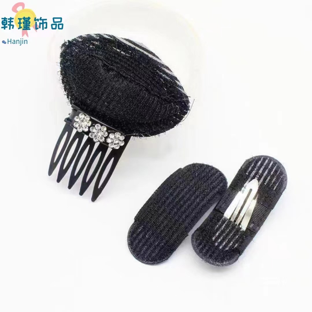 Flequillos esponjosos aumento de la altura almohadilla de la cabeza artefacto del pelo clip suelto peine del pelo invisible cabeza sin costuras pelo plano raíz del cabello plano almohadilla de aumento del cabello