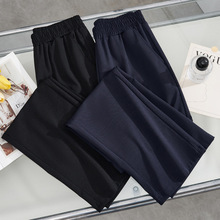 夏季新款女士薄款休闲韩版胖MM特大码窄版直筒裤显瘦长裤K6707