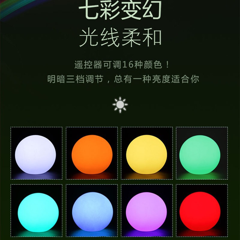 Led発光球灯バーファッションテーブルランプktv清吧雰囲気灯寝室カフェ円形装飾小夜灯|undefined