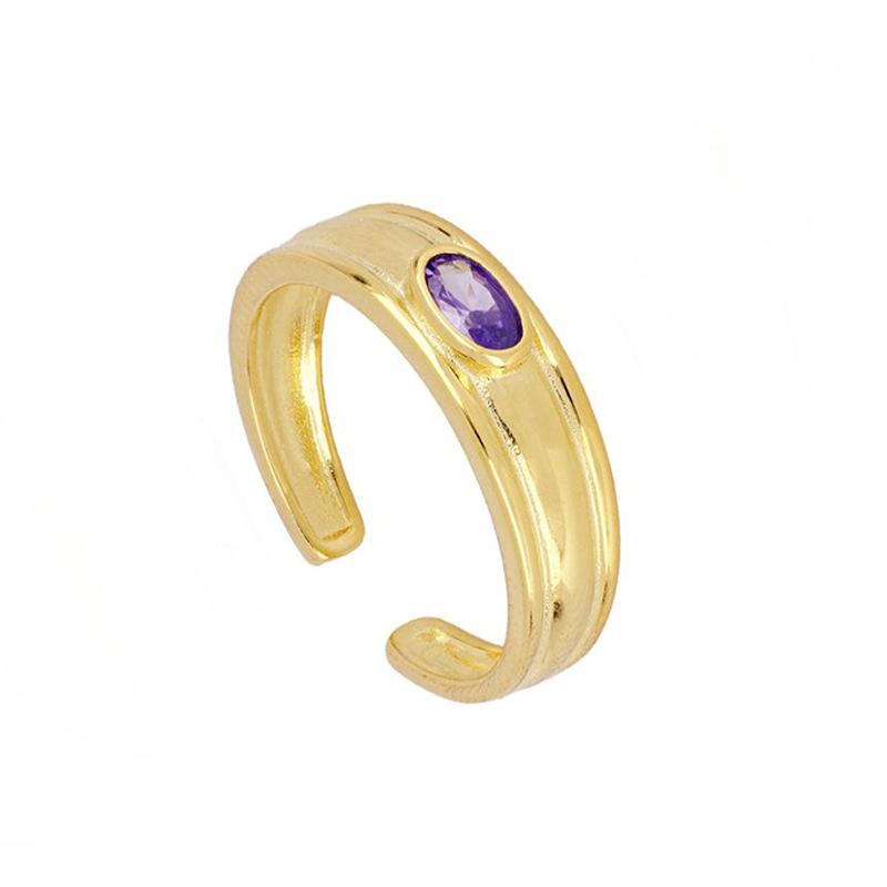 Croix-frontière Huile Dégoulinant Géométriques 18k Ouvert Anneau Pour Hommes Et Femmes Rétro Minorité Bague De Cuivre De Mode Personnalité Tous-match Index Bague display picture 3