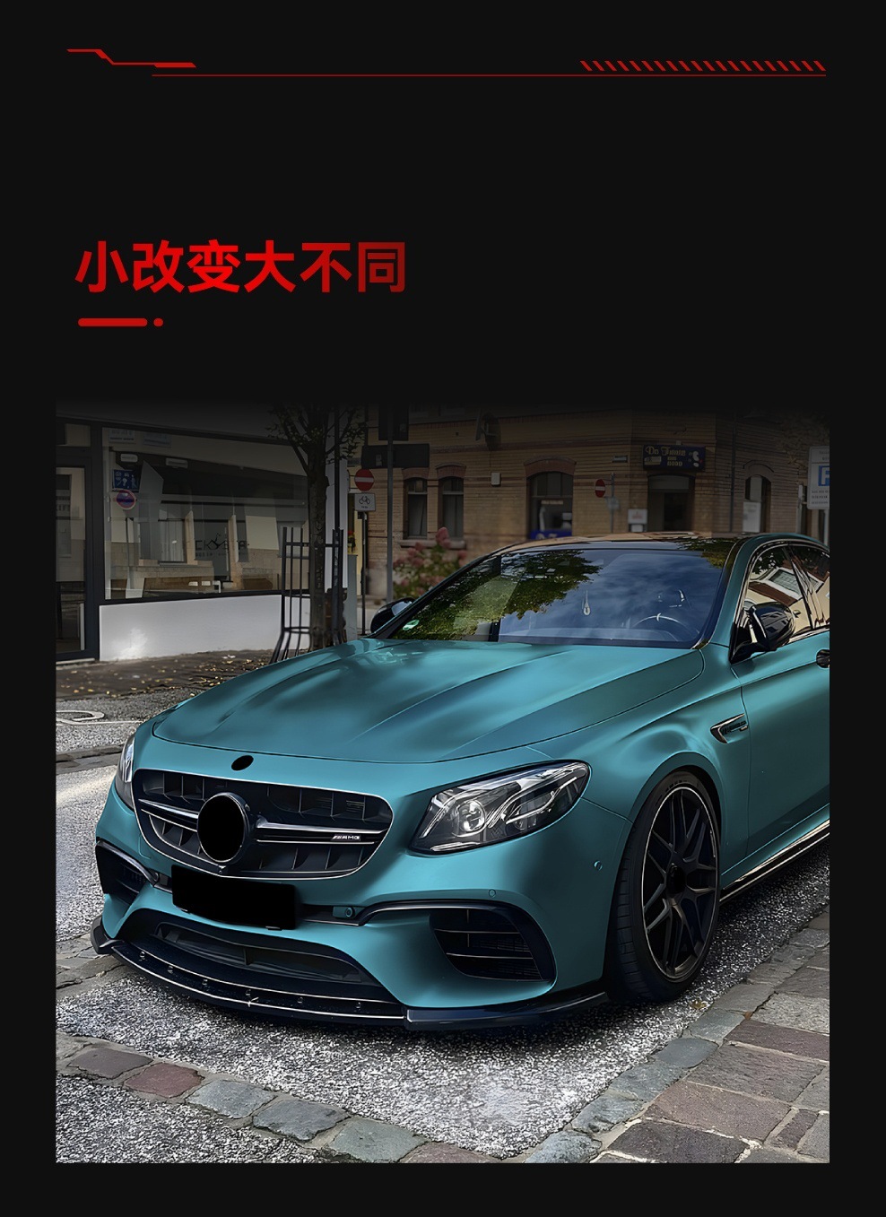 Suitable for 2016-2020 Mercedes-Benz E-Class W213 E63 Amg Front Lip, Front Spoiler, Corner Wrap, Front Bumper Cross-Border Modification Parts
