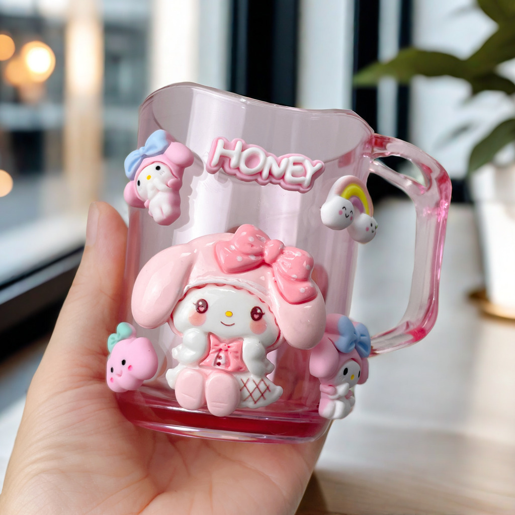 Taza de enjuague bucal creativa Luz de lujo lindo cepillo de dientes taza Cubo de dientes dibujos animados baño infantil taza de lavado taza de diente de estudiante engrosada