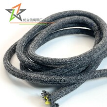 5mm花灰色全棉包芯圆绳 灰白色棉绳 衣帽裤腰抽绳 卫衣帽绳拉绳