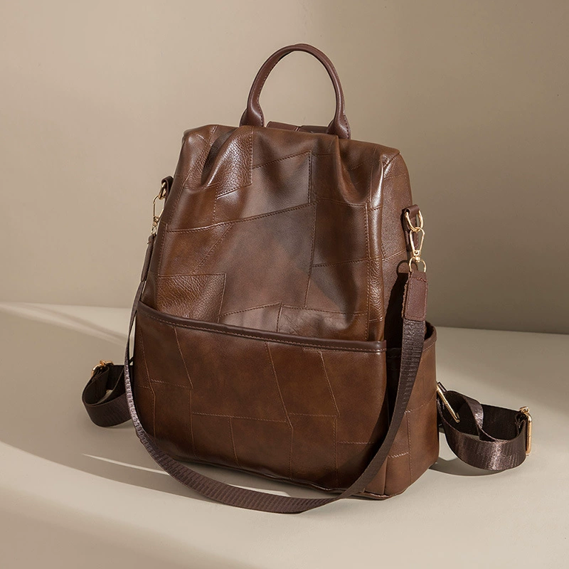 Fashionable capacious backpack, shoulder bag, universal one-shoulder bag, travel bag, western style