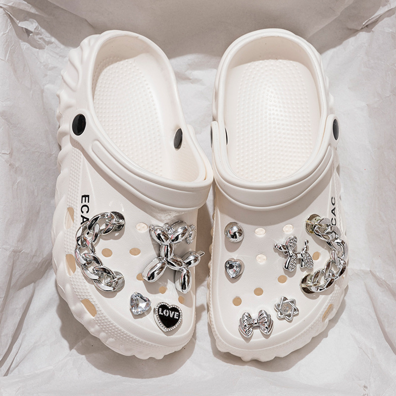 실버 풍선 개 흰색