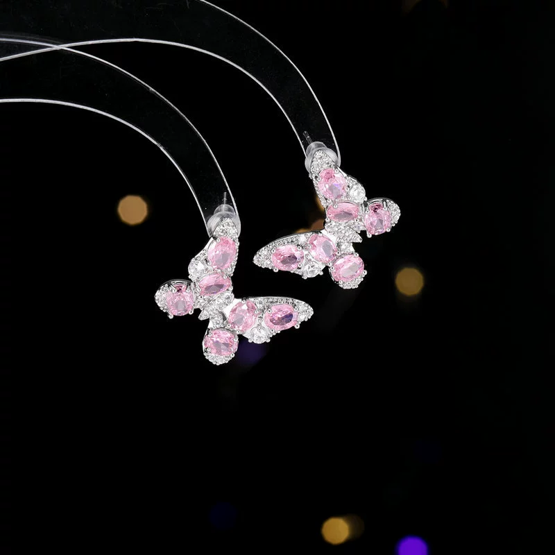 Three-Dimensional Earrings, 925 Silver Posts, European Style, Multi‑color Sizes
