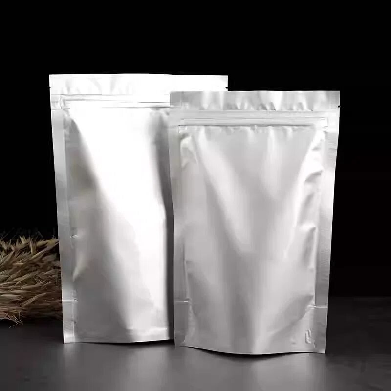 纯铝箔自立自封袋食品保鲜袋加厚夹链封口袋普洱茶叶包装袋热封袋