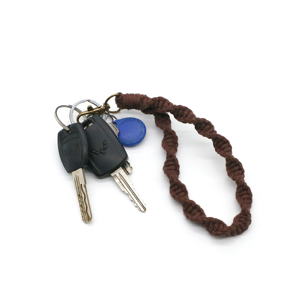Unisex Gender Fashion Style Fashion Solid Color Twist Cotton Rope Unisex Bag Pendant Keychain 1 Piece