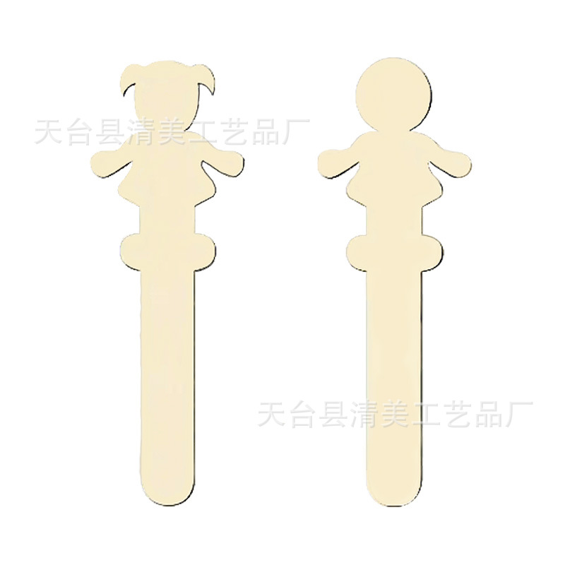 Graffiti de madera, mano, educación temprana para niños, pintura de bricolaje, stickman en blanco, piezas de madera, artesanías decorativas hechas a mano