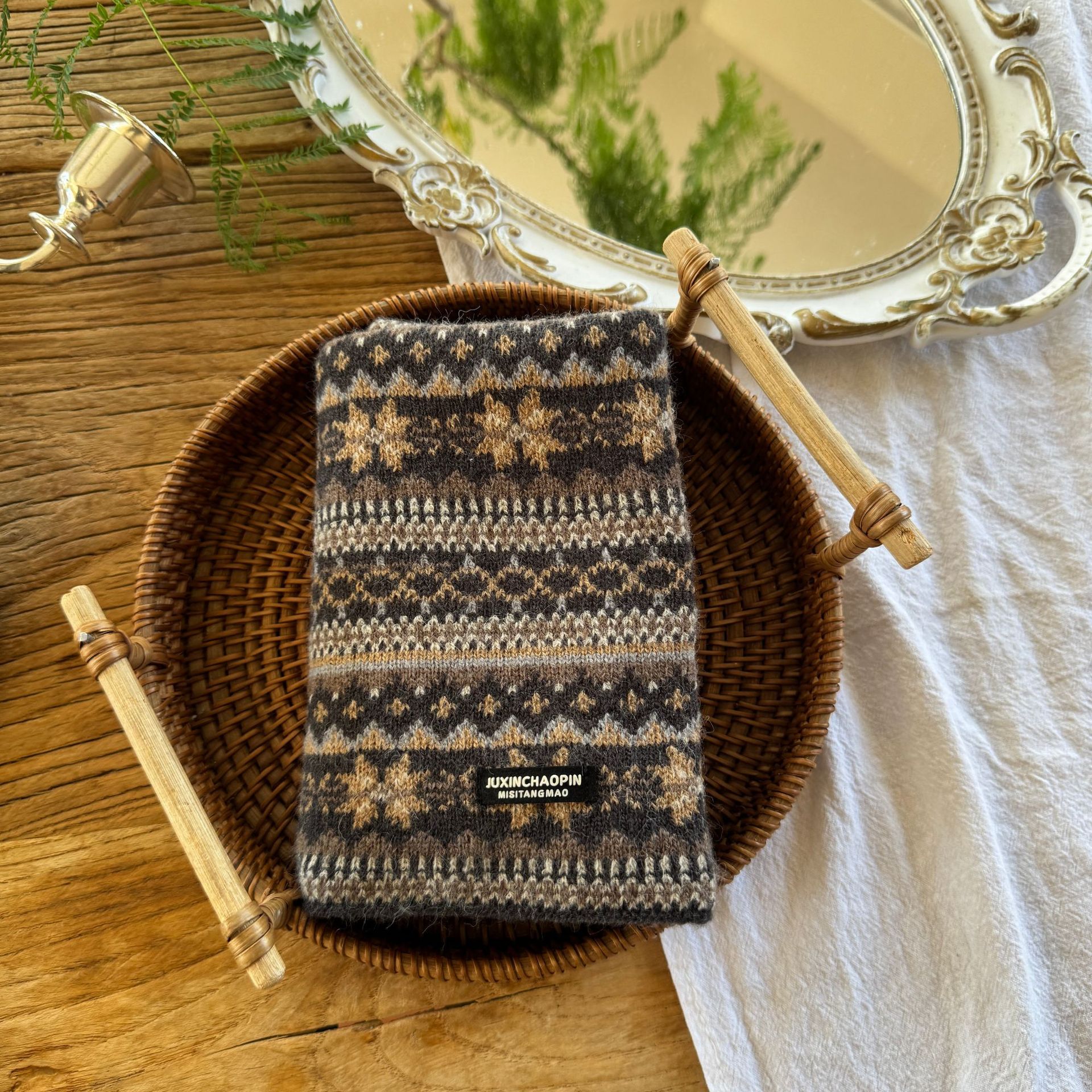 Bufandas para niños coreanos con estampado de leopardo colgando orejas de punto de invierno caliente para hombres y mujeres bebés cuello de lana caliente a prueba de viento