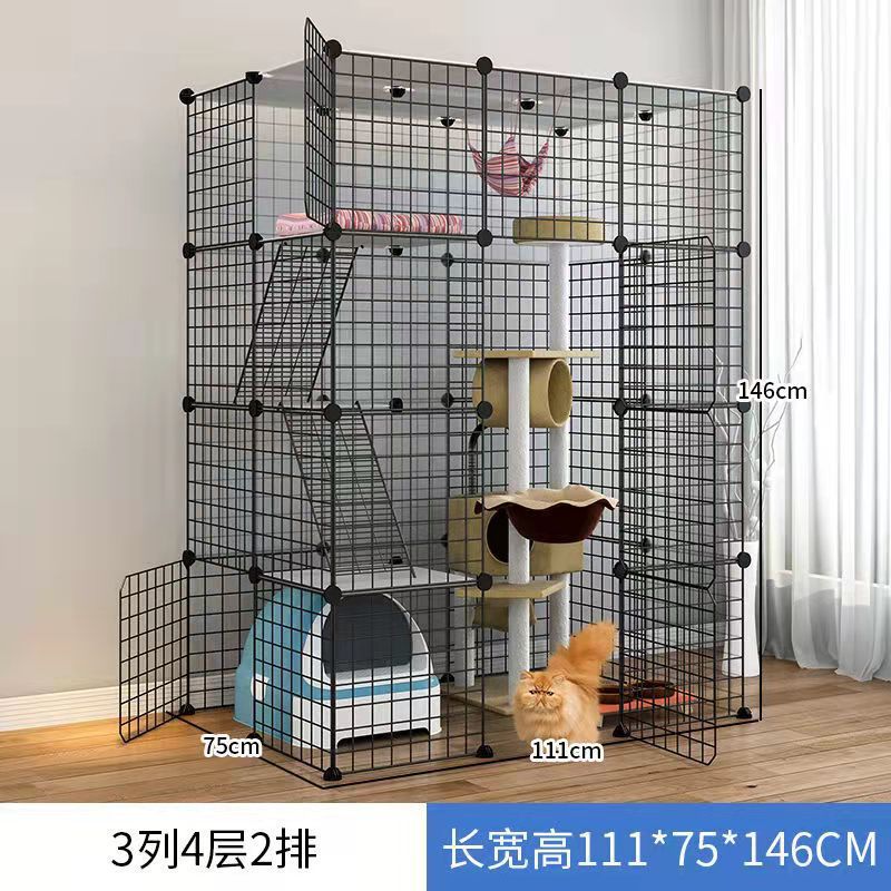 Jaula de gato de gran tamaño Villa oferta especial Casa de gato de tres capas hogar interior mascota gato casa nido espacio de gran tamaño plegable