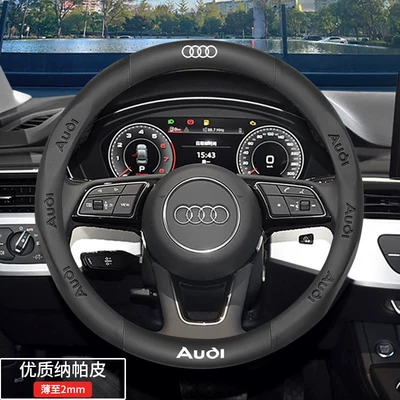 Ultra-Thin Car Handle – Steering wheel cover - special-for-round-shape-high-quality-nappa-leather-black-default