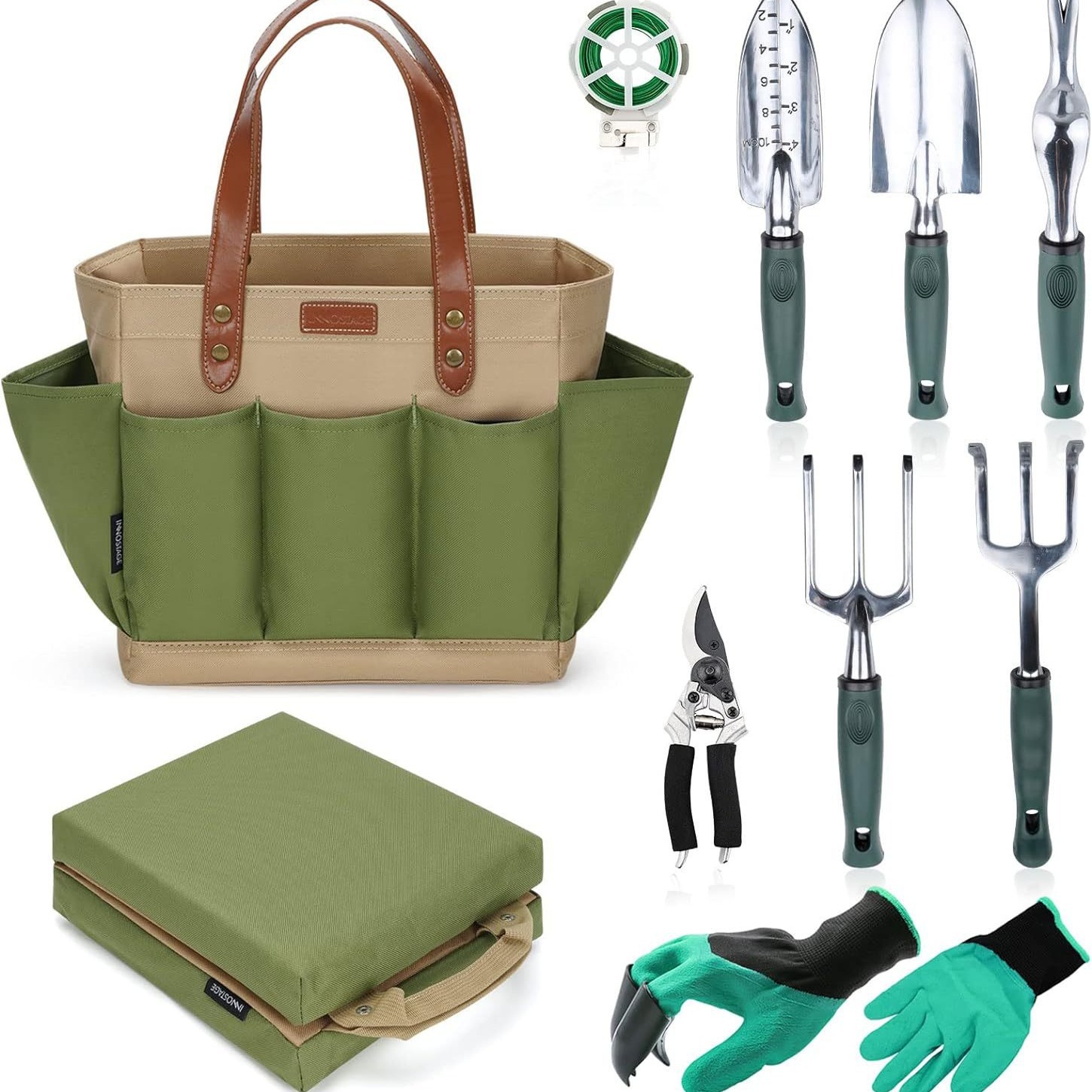 (2개) 정원 도구 핸드백 원예 선물 보관 가방 정원 도구 세트 어머니의 날 선물