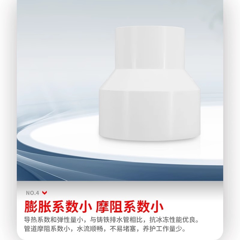 LESSO/レッソ PVC排水管 110*75 偏心減圧管 排水管継手 アクセサリー コネクタサイズ|undefined