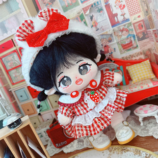 Cotton Doll 20cm cm Baby Clothes Star Doll Naked Baby Normal Body Chubby Body Red Velvet Rabbit Skirt