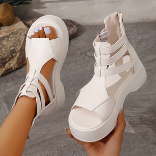 I 80980 Thick Sole Buckle Sandal ƽ���ɸ��ѥ �羳�W��