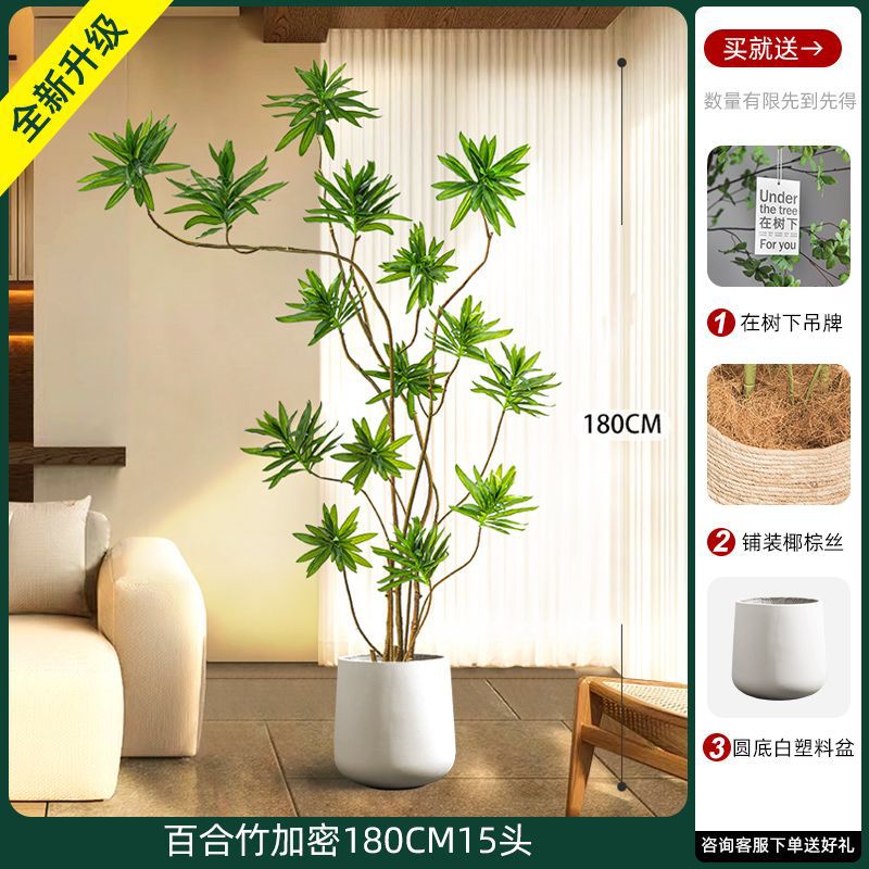 [W Ruyi Bamboo] Chậu bán nguyệt 180CM15