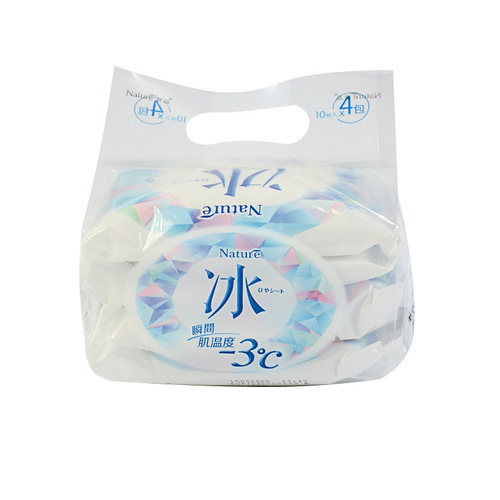 Summer Sweat Absorbing Essential Ice-Cool Mint Wet Wipes 10 Pack 4 Boxes Convenient Cooling and Refreshing Ice Wet Wipes Wholesale J5078