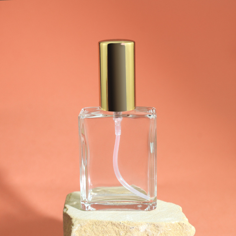 香水分注ボトル10ml 15ml 30ml角型ガラス香水瓶透明蒙砂香水スプレーボトル|undefined
