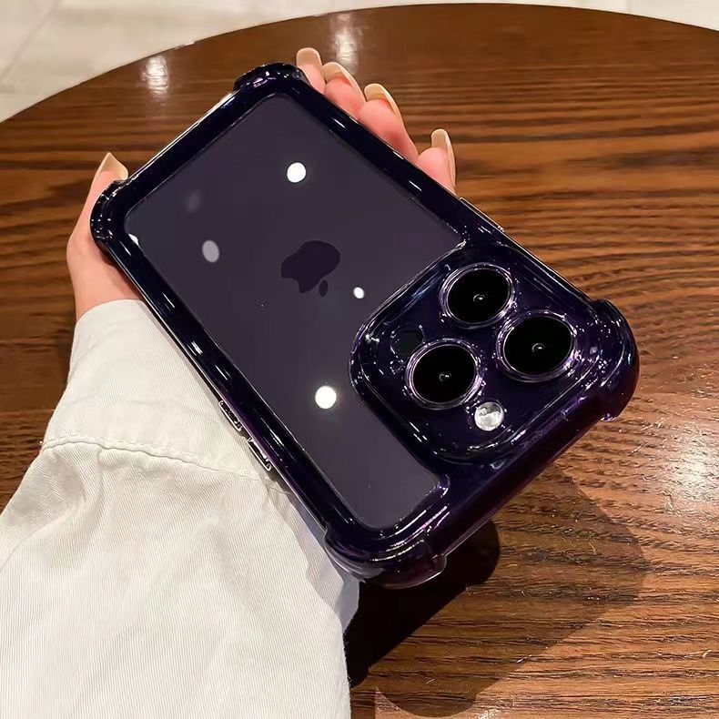 iPhone17promax用ケース、四隅エアバッグ付き耐衝撃、Apple16アクリル15保護カバー、越境対応|undefined