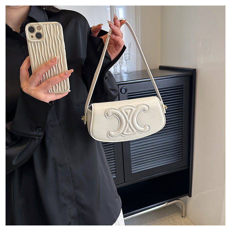 Bolso baguette francés para ir al trabajo, bolso de axila de nicho de alta gama para mujer, nuevo bolso de hombro tipo bandolera de estilo otoño e invierno 2024