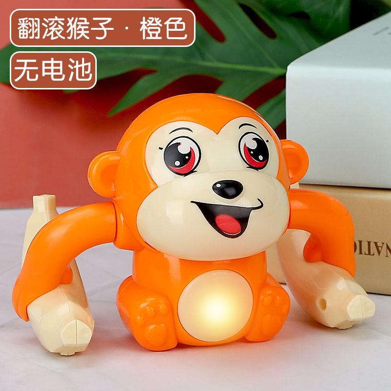 子供の電動タンブリングモンキーおもちゃ早期教育ライトミュージックタンブリングモンキーパズルクロールナイトマーケット露店卸売|undefined