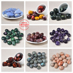 天然水晶玛瑙打磨抛光滚石紫晶绿东陵虎眼石黑曜石红碧玉萤石原石