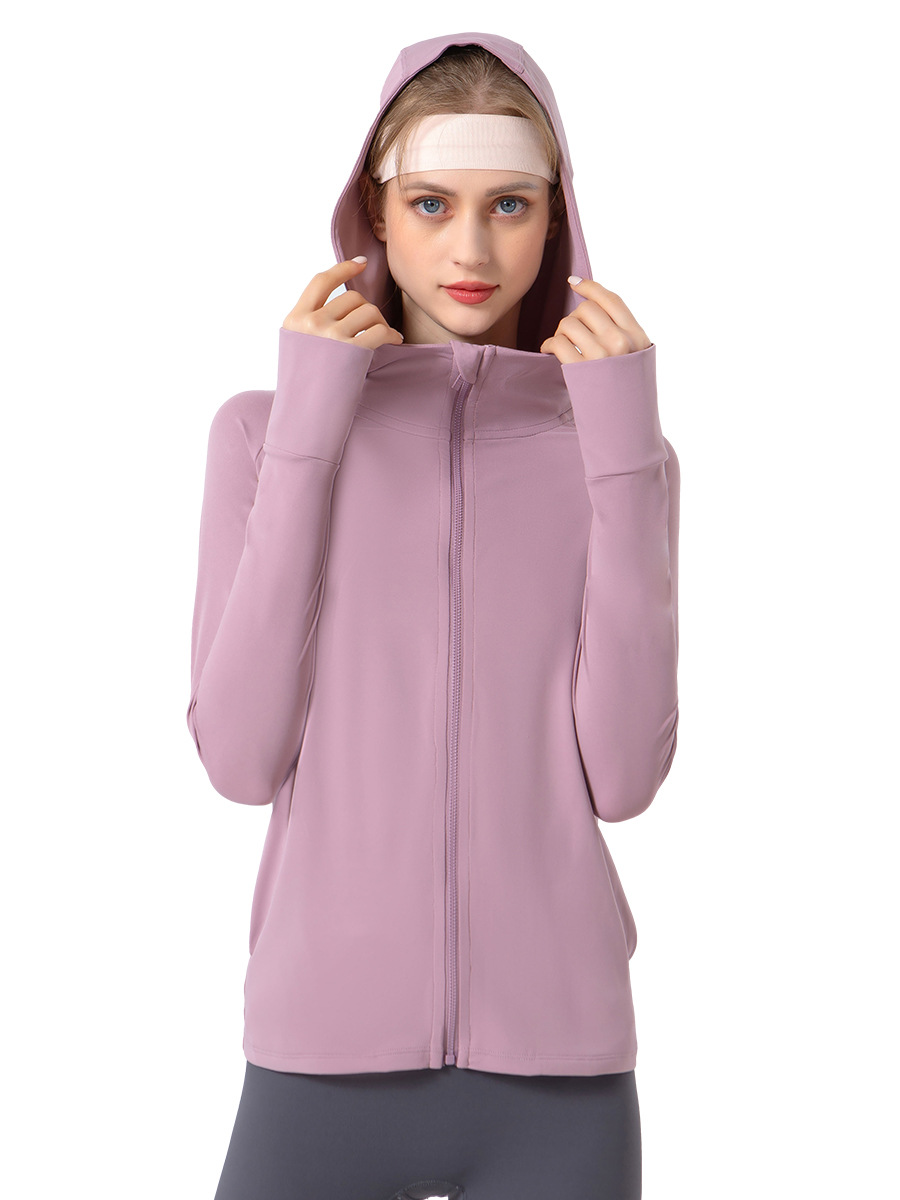 Chaqueta de Yoga con Cierre y Cuello Alto Holgada, Nueva Colección Otoño/Invierno 2025, para Mujer, de Secado Rápido, Adelgazante, con Bolsillos, Chaqueta Deportiva con Capucha