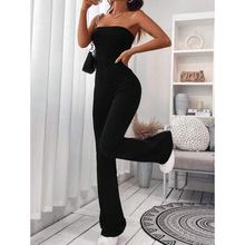 E 38977 Sexy bandeau long jumpsuit �Ը�Ĩ�ش�ɫ������