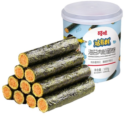 Hundred Herbs Seaweed Tuna Egg Rolls 100g Filling Seaweed Crispy Nori Children's Sushi Snack Food Wholesale