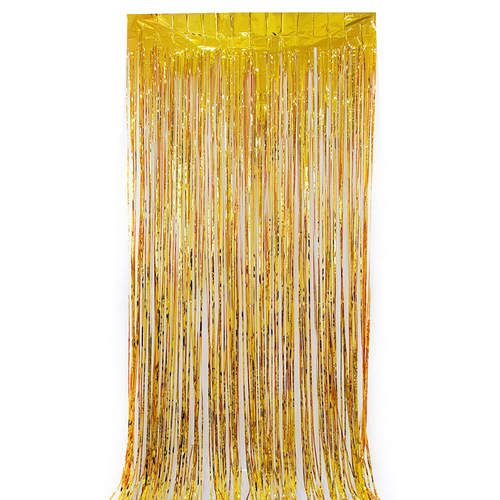 Rain Silk Curtain 1*2 Meter Rain Silk Party Decoration Golden Red Rain Silk Curtain Christmas Halloween Wholesale Bright Rain Silk