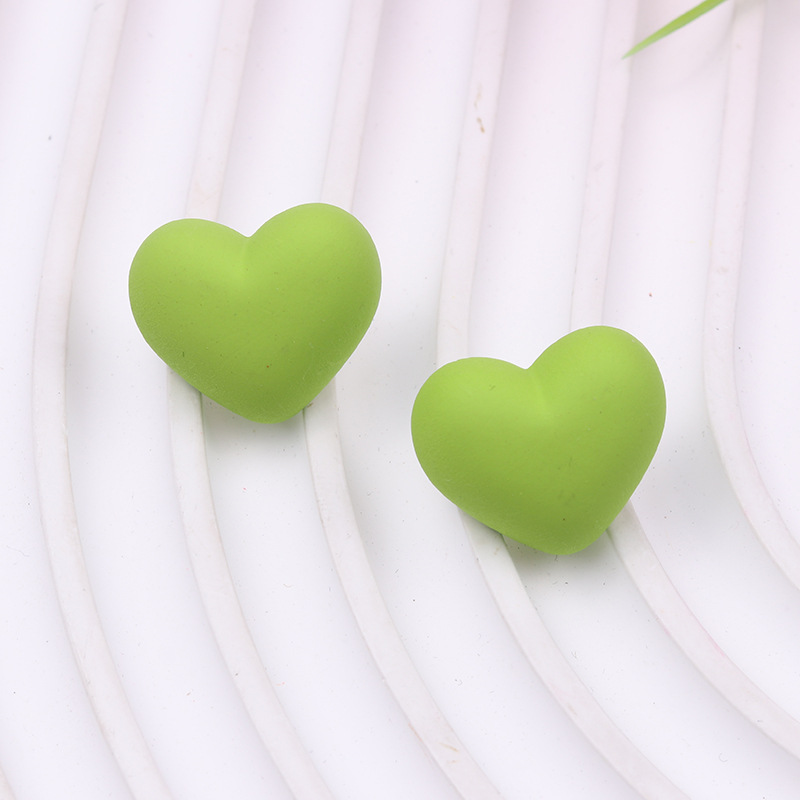 6g Weight 304 Stainless Steel Ear Needle Material Ear Studs Classification 1 Pair Quantity Casual Occasion Acrylic Material Heart Shape Pattern Women's Gender 1 Pair Heart Shape Arylic Ear Studs 5