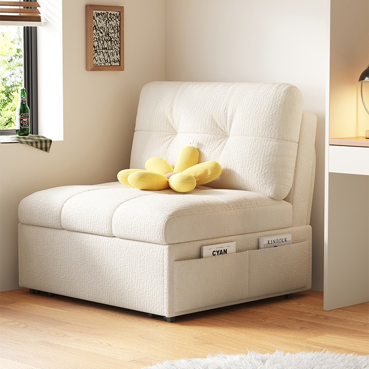 He Wooden House Sofa Bed Foldableing Dual-Purpose 2025 New Multi-Functional Internet Celebrity Balcony Small Apartment Single Retractable Sofa