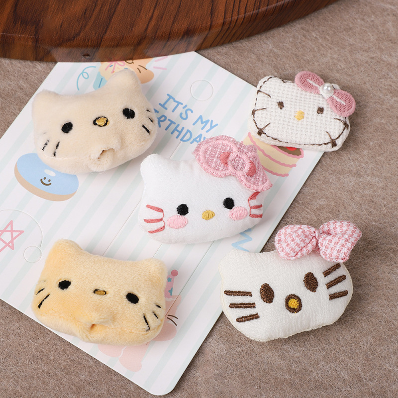 可爱kitty猫辅料日系卡通布艺猫咪服饰配件 甜美蝴蝶结KT猫辅料|undefined