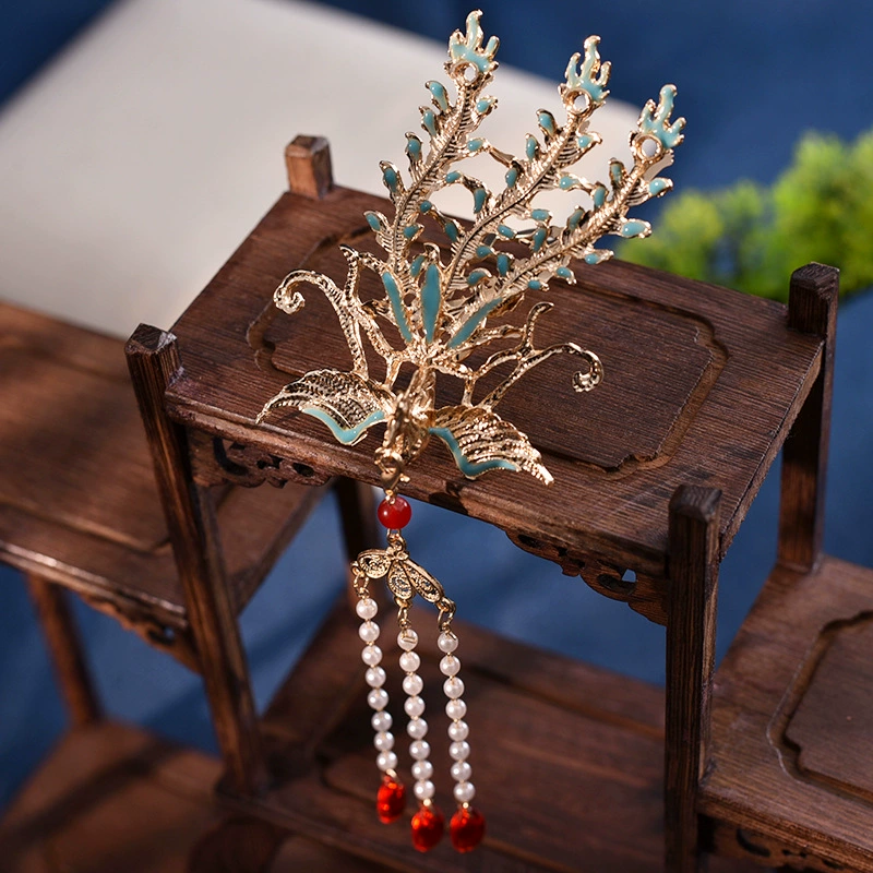 Головная корона волос Феникса из династии Сун, головные уборы из древнего феникса