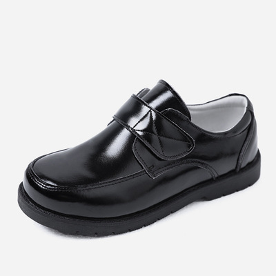 Boy leather shoes black genuine leather soft sole Children's shoes pupil spring and autumn new pattern boy white full dress perform