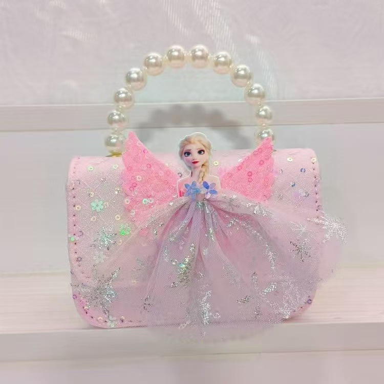 Nuevo bolso para niños niñas nuevo estilo princesa Elsa bolso de mano mochila helado de moda flash bolso lotes
