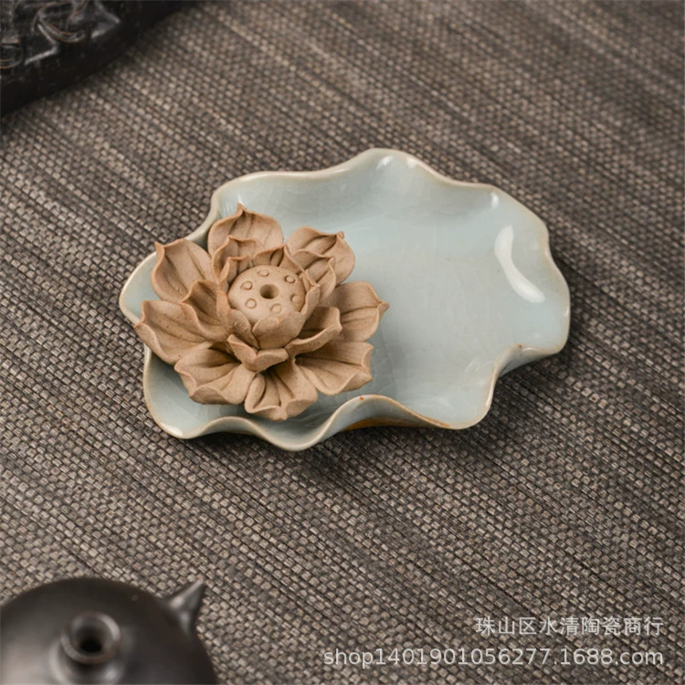 Керамическая диска из лотоса Jingdezhen диска для благовоний ароматная печь для дома украшения лотоса нити благовоний заглушка