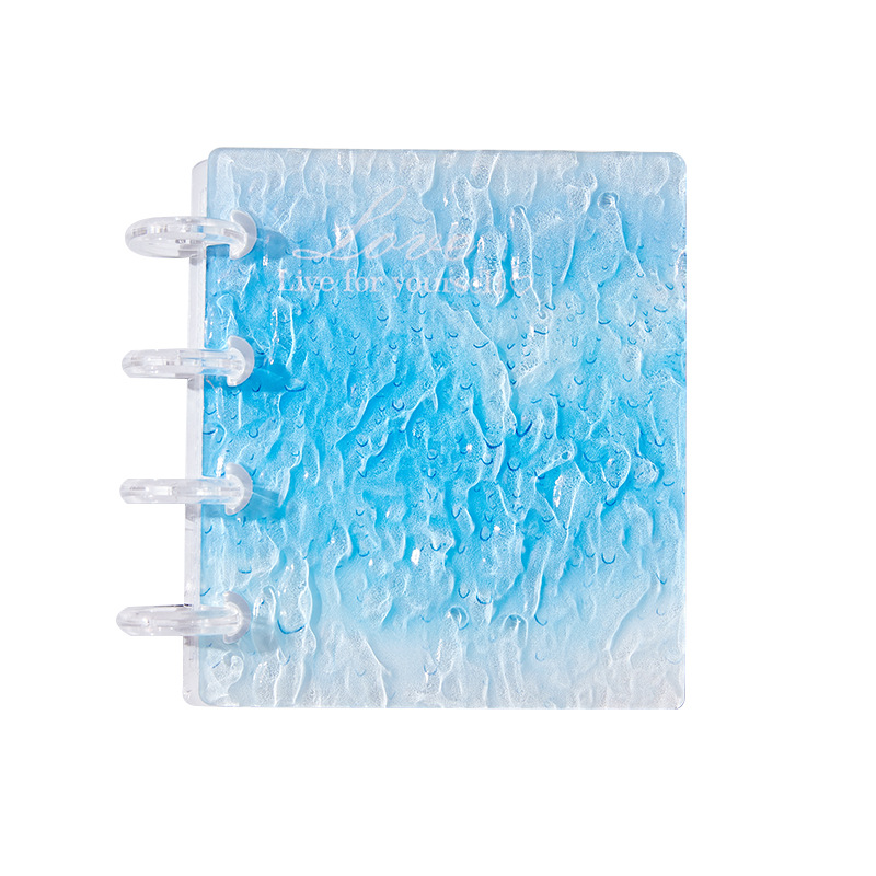 Agua ondulada transparente álbum de tarjetas de las niñas en el viento alto valor de la cara acrílico Bean amor pequeño álbum de tarjetas de almacenamiento álbum de páginas volantes