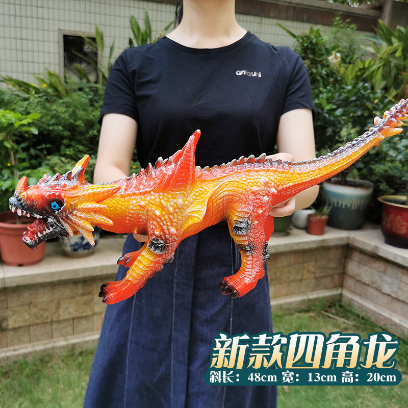 Modelo de Dinosaurio de Simulación Eléctrico de Goma Suave y Plástico Con Sonido para Niños