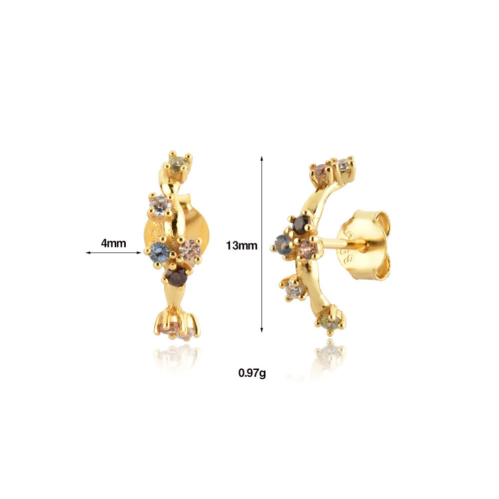 5g Weight 0.05µm-0.08µm Gold Plating Thickness Electroplating Gold Plating Process 925 Sterling Silver Ear Needle Material 18K Real Gold Plated Plating Material Zircon Inlay Material Hoop Earrings, Drop Earrings, Ear Studs Classification Necklace + Jewelry Quantity Daily Occasion 925 Sterling Silver Material Geometric Pattern Women's Gender Simple Style Style Plating Craft Necklace + Jewelry 925 Sterling Silver Geometric Hoop Earrings Drop Earrings Ear Studs 1