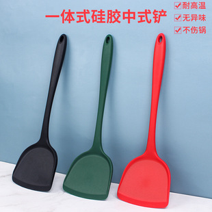 Silicone spatula all-inclusive silicone Chinese spatula non-stick pan wok silicone Chinese spatula thick 105g in stock