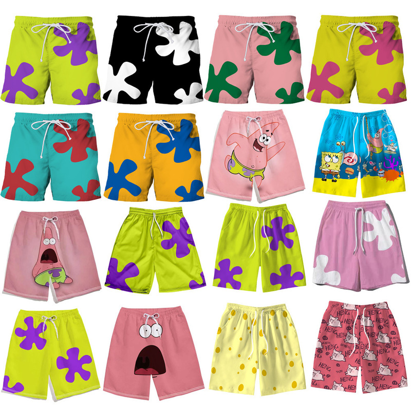 Foreign trade summer men's beach pants cos Pie star with 3D printing thin casual men's and women's five shorts Foreign trade summer men's beach pants cos Pie star with 3D printing thin casual men's and women's five shorts