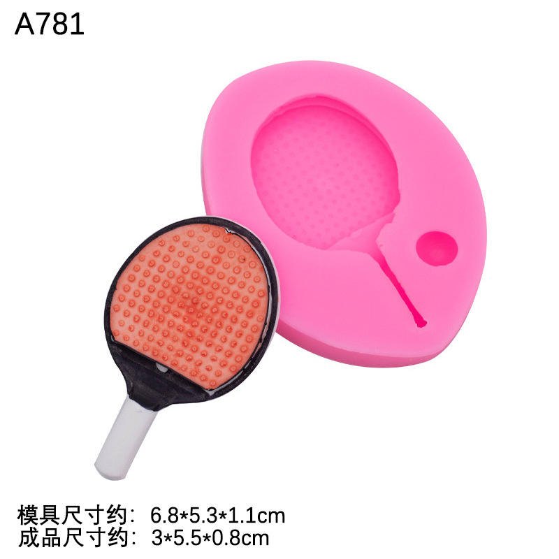Nueva bola molde de silicona tenis de mesa fútbol tenis golf pastel chocolate fondant accesorios de decoración
