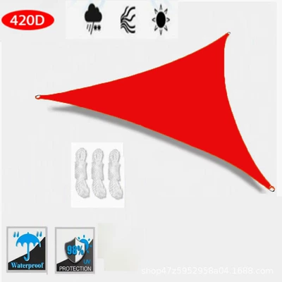 sunshade sail is waterproof and | Avtomobil yan çətirləri - red-2x2x2m